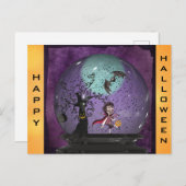 Niedlich Spooky Gothic Vampire Halloween Postkarte (Vorne/Hinten)