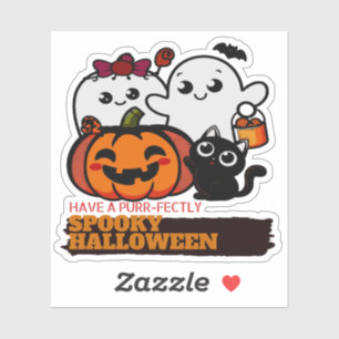 Niedlich Spooky Halloween Aufkleber