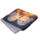 Niedlich Spooky Halloween Cartoon Ghosts Glows Pum Laptopschutzhülle (Vorne Knopf)