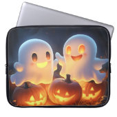 Niedlich Spooky Halloween Cartoon Ghosts Glows Pum Laptopschutzhülle (Vorderseite)