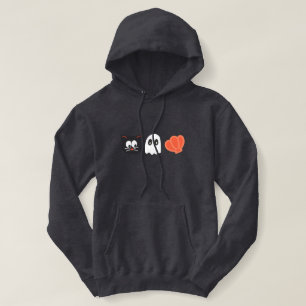 Niedlich Spooky Halloween Cat Ghost Seashell Trio Hoodie