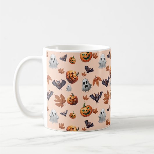 Niedlich Spooky Halloween Fall Kaffeetasse (Links)
