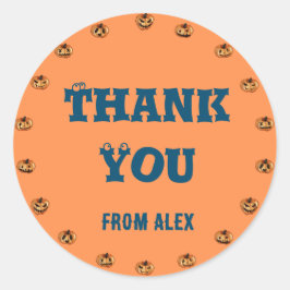 Niedlich Spooky Halloween Geburtstag Danke Runder Aufkleber