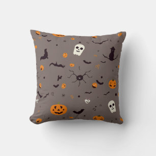Niedlich Spooky Halloween Geister und Kürbismuster Kissen