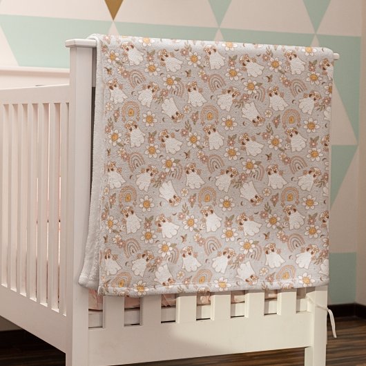 Niedlich Spooky Halloween Groovy Retro Style Kids Fleecedecke