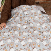 Niedlich Spooky Halloween Groovy Retro Style Kids Fleecedecke