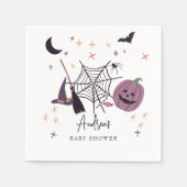 Niedlich Spooky | Halloween-Kinderdusche Serviette (Vorderseite)