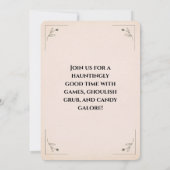 Niedlich Spooky Halloween Pumpkin Kostüm Party Einladung (Rückseite)