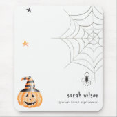 Niedlich Spooky Halloween Pumpkin Spider Webstars Mousepad (Vorne)