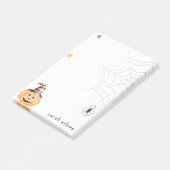 Niedlich Spooky Halloween Pumpkin Spider Webstars Post-it Klebezettel (angewinkelt)