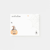 Niedlich Spooky Halloween Pumpkin Spider Webstars Post-it Klebezettel (Vorderseite)
