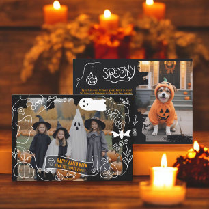 Niedlich Spooky Happy Halloween Illustrationen 2 F Feiertagskarte