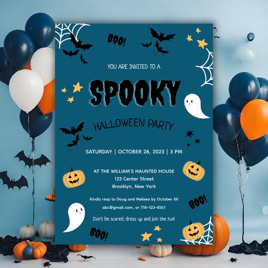 Niedlich Spooky Kids Halloween-Party Einladung