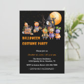 Niedlich Spooky Kids Kostüm Halloween-Party Einladung (Stehend Vorderseite)