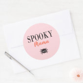 Niedlich Spooky Mama Family Halloween Spider Runder Aufkleber (Umschlag)