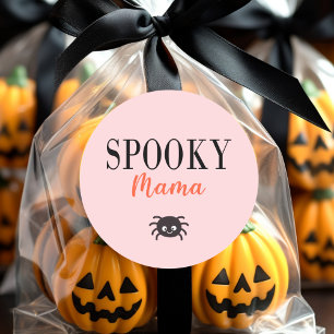 Niedlich Spooky Mama Family Halloween Spider Runder Aufkleber
