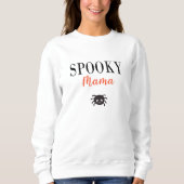 Niedlich Spooky Mama Family Halloween Spider Sweatshirt (Vorderseite)