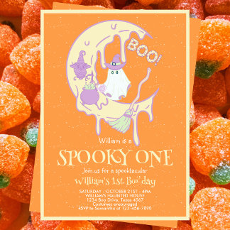 Niedlich Spooky One Ghost Moon Halloween 1. Geburt