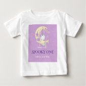 Niedlich Spooky One Ghost Moon Halloween 1. Geburt Baby T-shirt (Vorderseite)