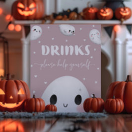Niedlich Spooky One Halloween Drinks signieren Poster