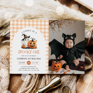 Niedlich Spooky One Halloween Ghost 1. Geburtstag Einladung