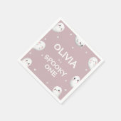 Niedlich Spooky One Halloween Girl 1. Geburtstag Serviette (Ecke)