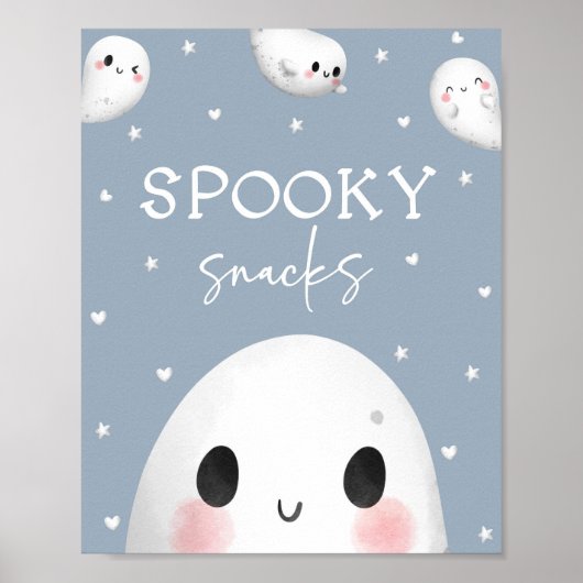 Niedlich Spooky One Halloween Snacks Sign Poster (Vorne)