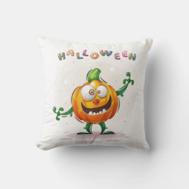 Niedlich Spooky Pumpkin Halloween farbig Kissen
