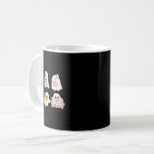 Niedlich Spooky Reading Book Halloween Fall Ghost Kaffeetasse (Vorderseite Links)