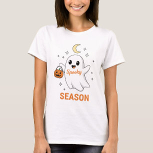 Niedlich Spooky Season Ghost Kawaii Halloween T-Shirt
