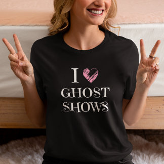 Niedlich Spooky Season Ghost zeigt Schwarzes Hallo Tri-Blend Shirt