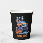 Niedlich Spooky Skeletons Ghoul Gang Truck Hallowe Pappbecher (Rückseite)