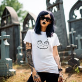 Niedlich Spooky Skelettface bei Frauen T-Shirt