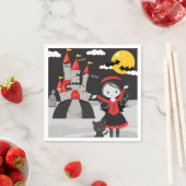 Niedlich Spooky Vampire Girl Halloween Kinder Serviette (Beispiel)