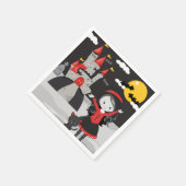 Niedlich Spooky Vampire Girl Halloween Kinder Serviette (Ecke)