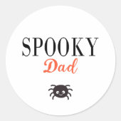 Niedlich Spooky Vater Family Halloween Spider Runder Aufkleber (Vorderseite)