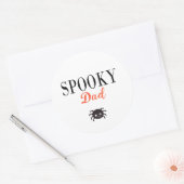 Niedlich Spooky Vater Family Halloween Spider Runder Aufkleber (Umschlag)