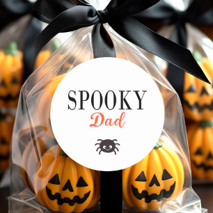 Niedlich Spooky Vater Family Halloween Spider Runder Aufkleber