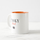 Niedlich Spooky Vater Family Halloween Spider Zweifarbige Tasse (Vorderseite Links)