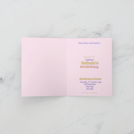 Niedlich Spooky Vibes Groovy Ghost Halloween Gebur Einladung (Innenseite)