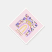 Niedlich Spooky Vibes Groovy Ghost Halloween Gebur Serviette (Ecke)