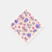 Niedlich Spooky Vibes Groovy Ghost Halloween Serviette (Ecke)