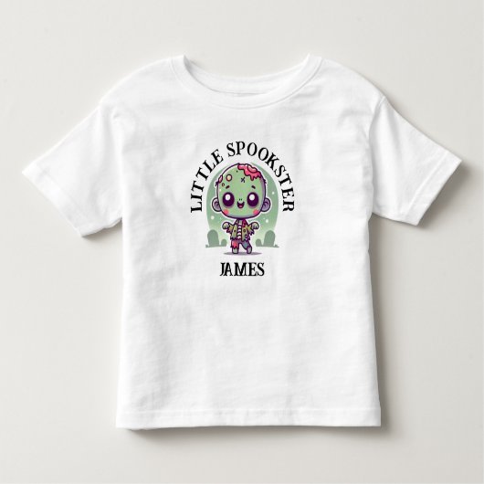 Niedlich, Spooky Zombie, Individuelle Name, Hallow Kleinkind T-shirt (Vorderseite)