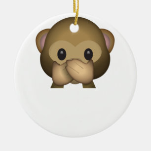 Niedlich sprechen Sie keinen schlechten Affen Keramik Ornament