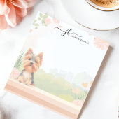 Niedlich Spring Yorkshire Terrier Floral Personali Notizblock