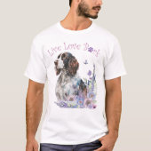 Niedlich Springer Spaniel Dog Floral T-Shirt (Vorderseite)