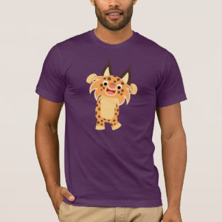 Niedlich Spunky Cartoon Bobcat T - Shirt