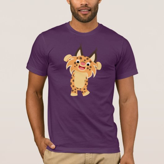 Niedlich Spunky Cartoon Bobcat T - Shirt (Vorderseite)