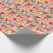 Niedlich Squishy Sweet Candy Heart Geschenkpapier (Ecke)
