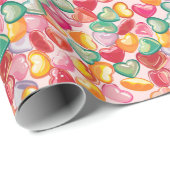 Niedlich Squishy Sweet Candy Heart Geschenkpapier (Rolleneckpunkt)